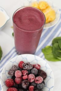 energizer berry smoothie in a glass