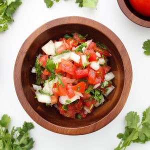 Easy Pico De Gallo Recipe_tomato and onion in bowl