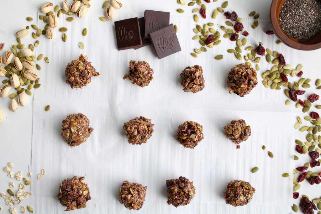 Gloria Duggan from Homemade and Yummy Energy Bites with chia seeds, pistachios, cranberries, and more