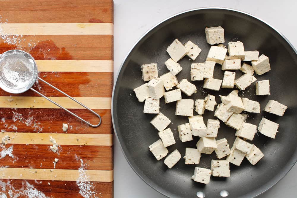 How to Cook Tofu for Beginners pan and board