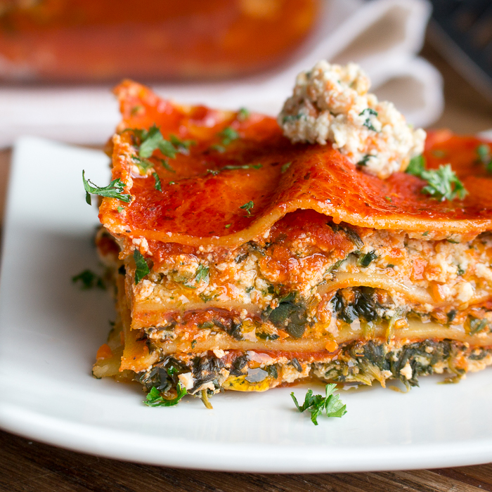 Vegetable ricotta lasagna