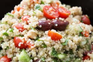 Greek Quinoa Salad different close angle