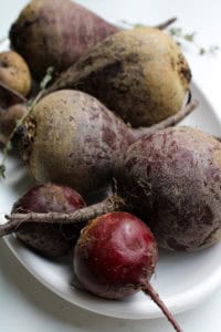 Raw Beets Side View