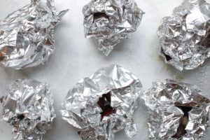 Roasted beets in foil