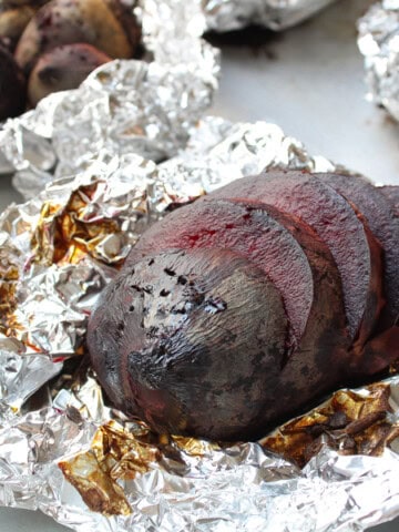 Roasted Beets in Foil