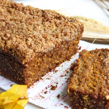 Pumpkin Sweet Potato Bread Load Sliced