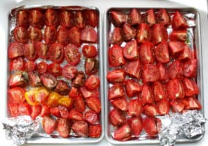 The best tomato soup recipe tomatoes on a sheet pan