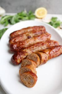 air fryer Italian sausage sliced