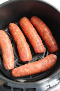 airy fryer Italian sausage raw links