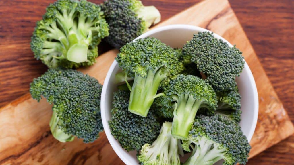 small white bowl of Broccoli