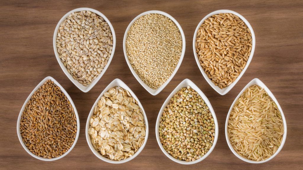 tear-shaped bowls of grains high volume low-calorie foods