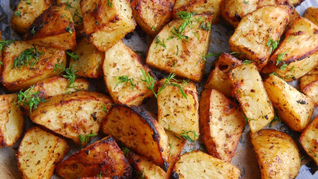 roasted cut potatoes
