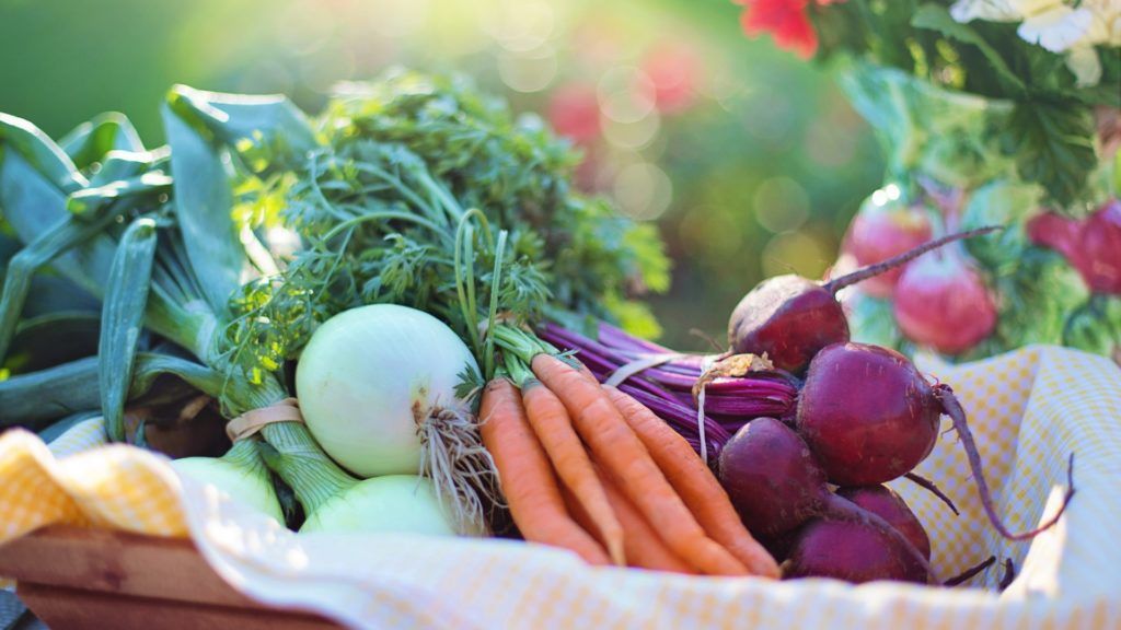 produce in a basket high volume low-calorie foods